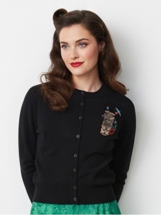 Double Trouble Apparel Sweaters - 🌺Double Trouble Apparel Embroidered Tiki Cardigan, Black, 2X, NWOT🌺